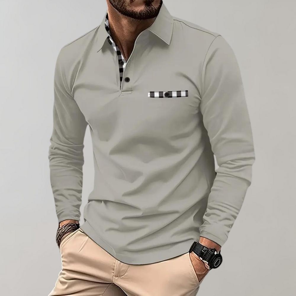 Heren Polo met Lange Mouwen - Oliver