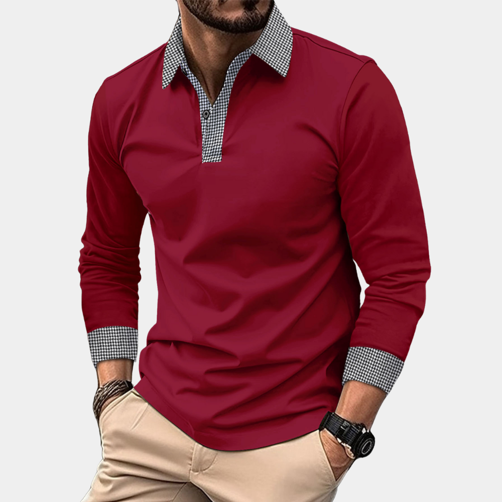 Casual Herenpolo met Lange Mouwen - Finn