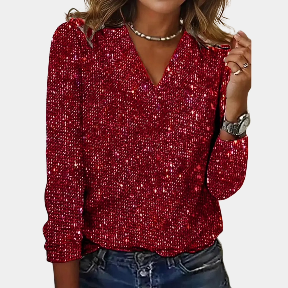 Louaya - Elegant Damestop met Glitters