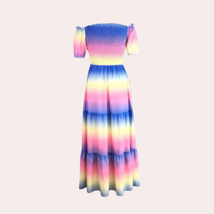 Off-Shoulder Gelaagde Zomerjurk – Noémie
