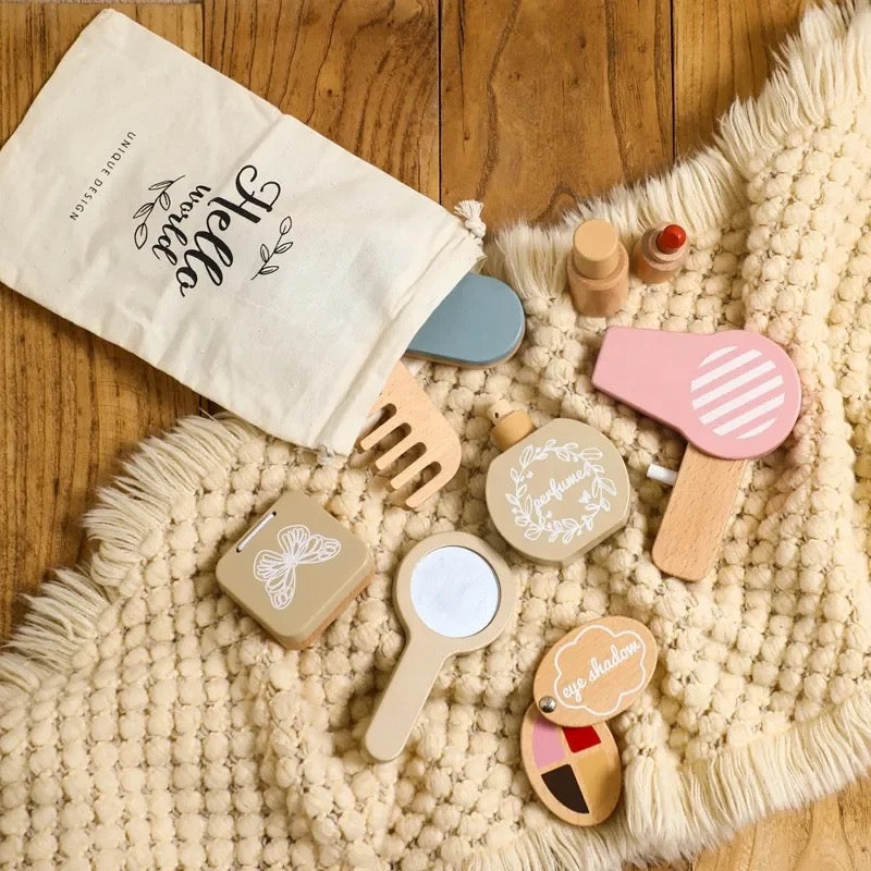 Houten kappers- en schminkset voor kinderen – BeautySpa