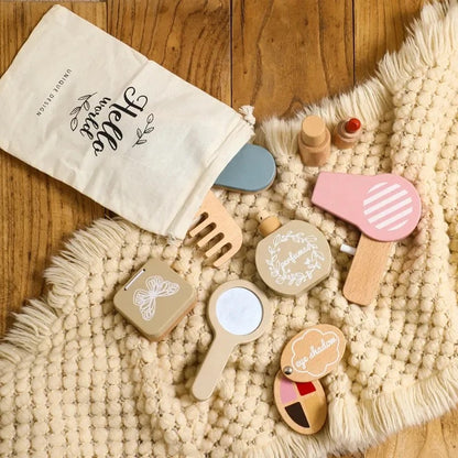Houten kappers- en schminkset voor kinderen – BeautySpa