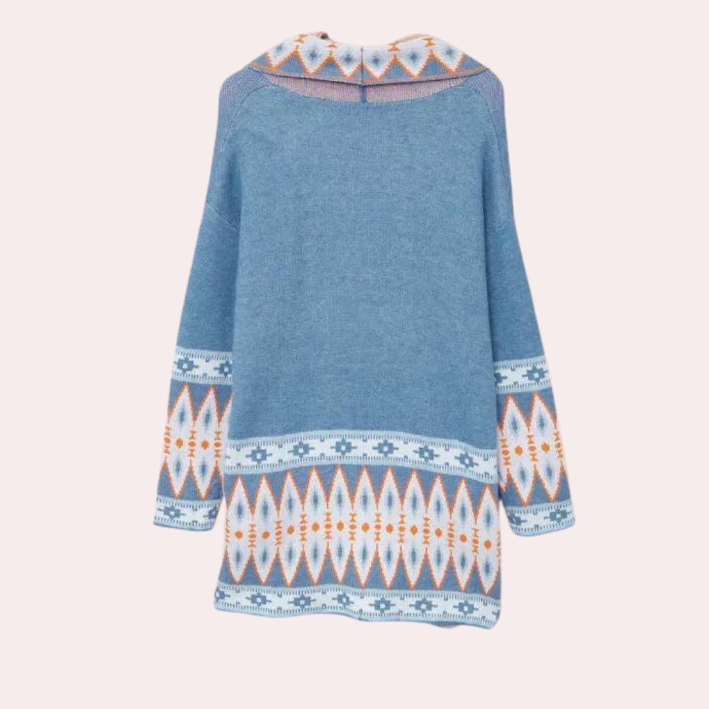 Dames Boho Brei Cardigan van zachte materialen – Selina