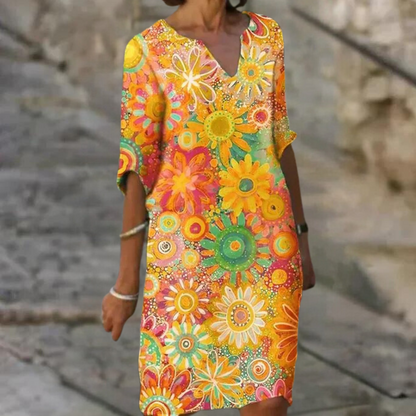 Naomi - Trendy Korte Bloemenjurk