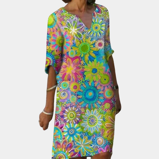 Naomi - Trendy Korte Bloemenjurk