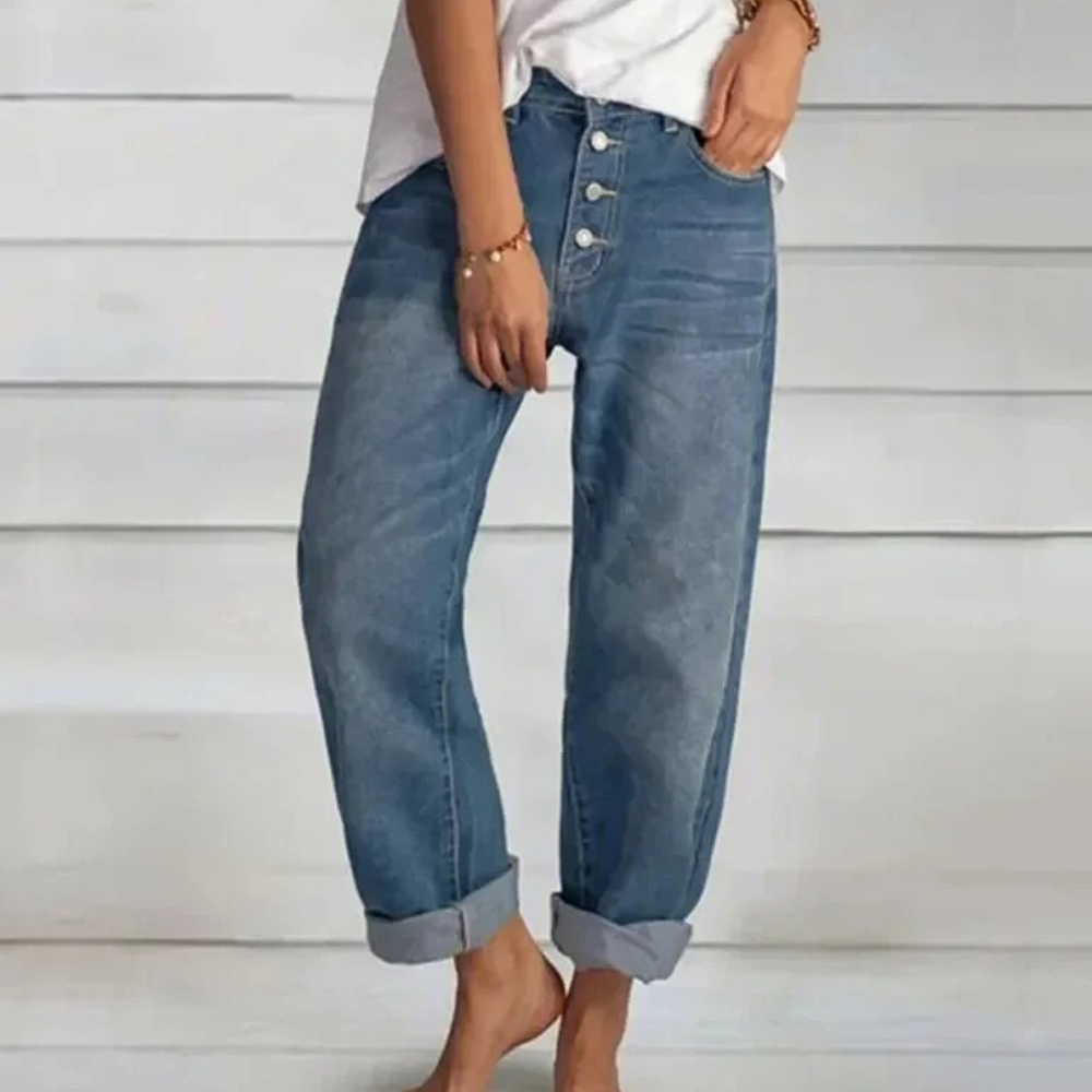 Modieuze High-Waist Jeans voor Dames - Elvira