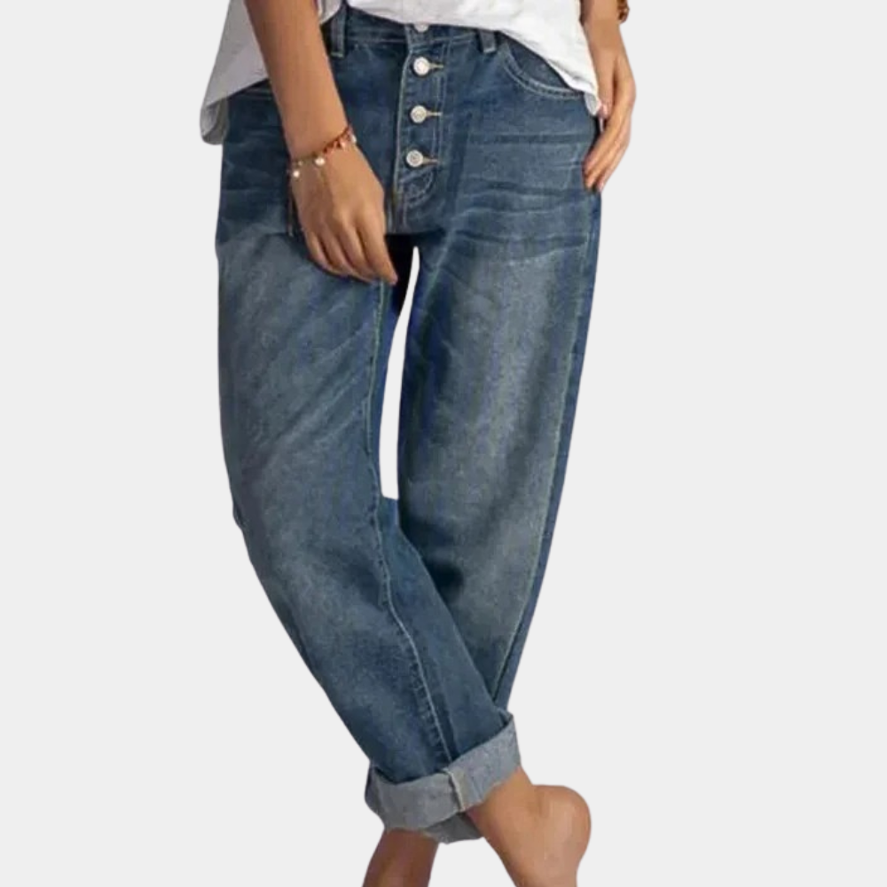 Modieuze High-Waist Jeans voor Dames - Elvira