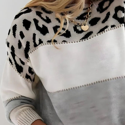 Lilly - Warme Panterprint Trui voor Dames