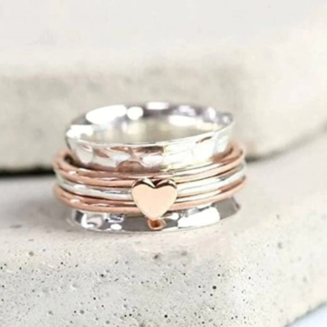 Draaiende Hart Ring - Amara