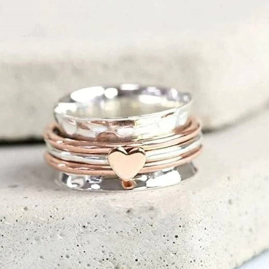 Draaiende Hart Ring - Amara