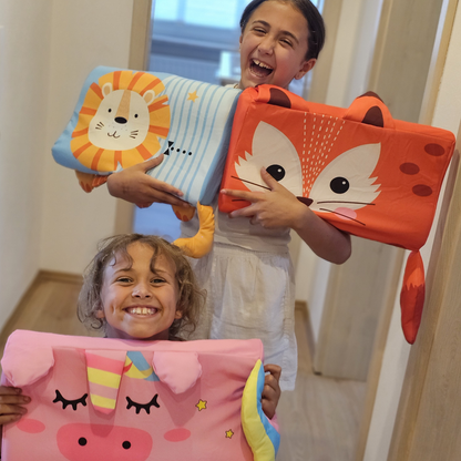 Kindernekkussen met ergonomische steun – keuze uit dierenmotieven