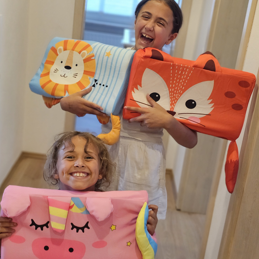 Kindernekkussen met ergonomische steun – keuze uit dierenmotieven