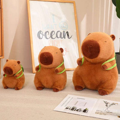 Schattige Capybara Knuffel met Schildpad Rugzak - CapyBuddy