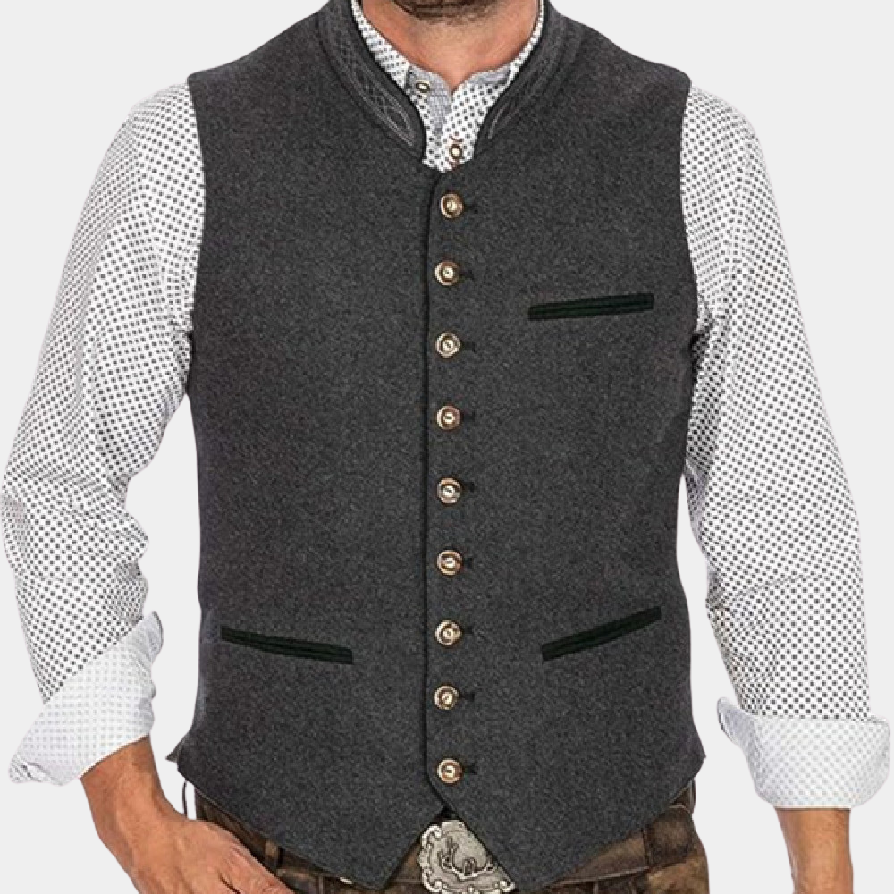 Klassiek Grijs Heren Gilet - Boris
