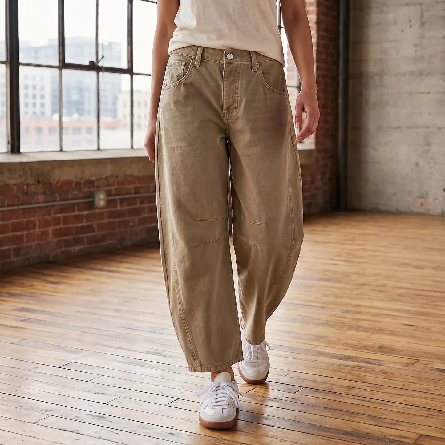Casual Broek Met Barrel-Pijp -  Lorene