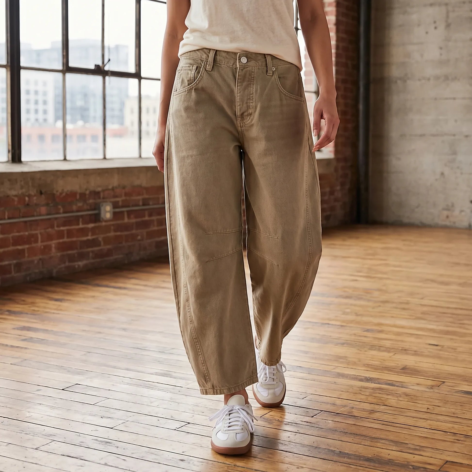 Casual Broek Met Barrel-Pijp -  Lorene