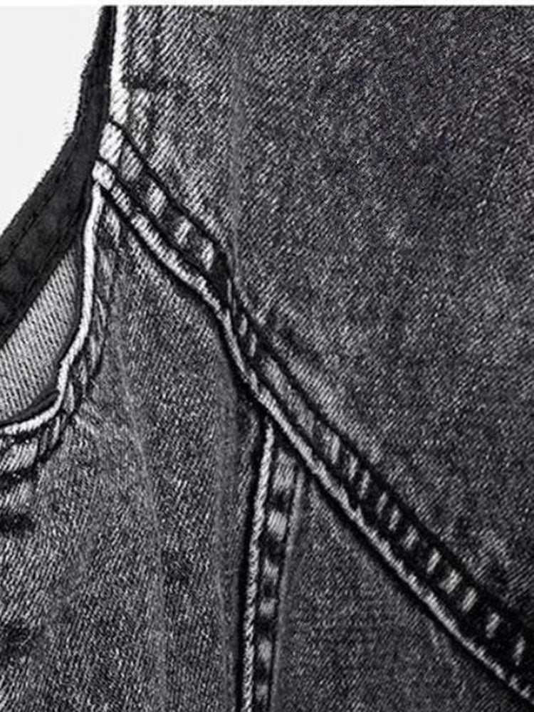 Casual Denim Gilet With Pockets - Della