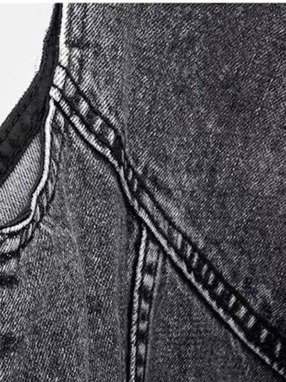 Casual Denim Gilet With Pockets - Della
