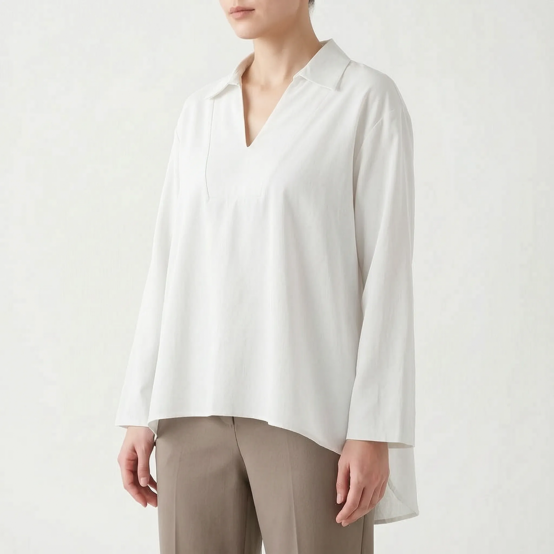 Casual High-Low Tunic Top -  Velma