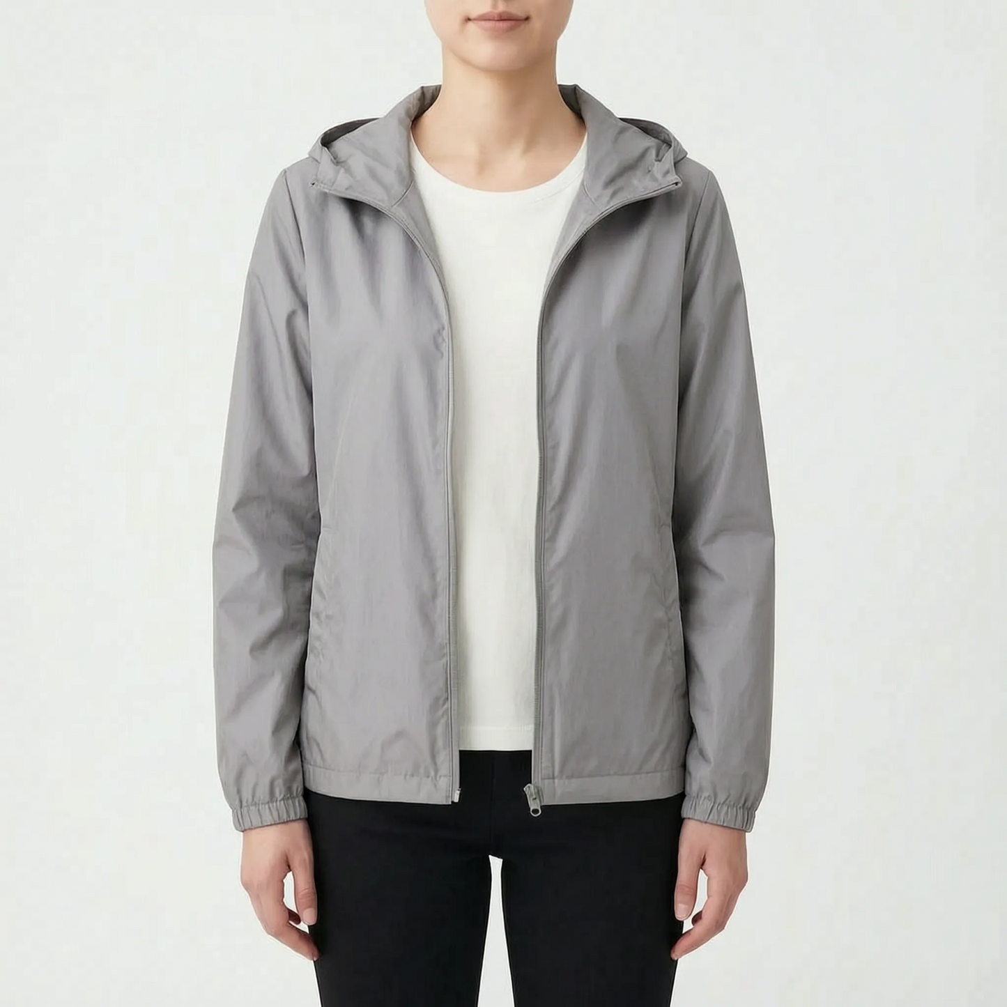 Casual Hooded Windbreaker Jacket -  Vickie