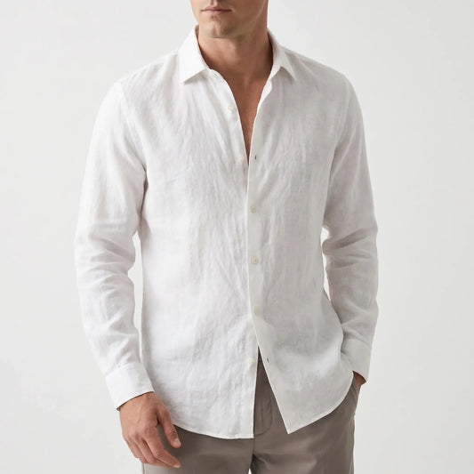 Casual Long-Sleeve Button-Up Shirt -  Bruce