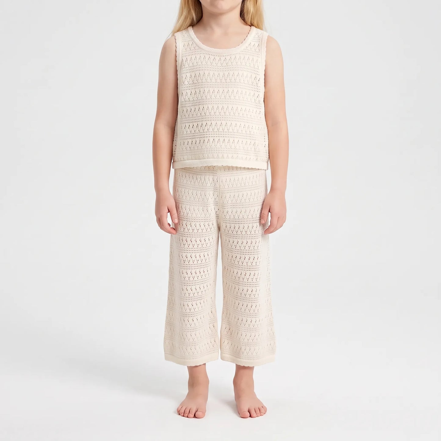 Casual Open-Work Summer Clothing Set - Aerina