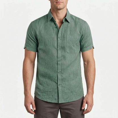 Casual Overhemd Met Korte Mouwen -  Justin