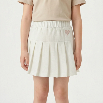 Casual Pleated A-Line Girls Skort - Kinvie