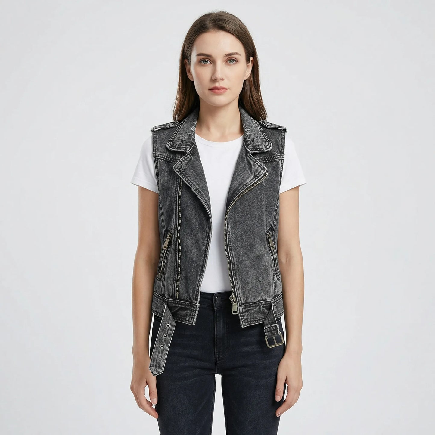 Casual Spijkergilet Met Zakken - Yvette