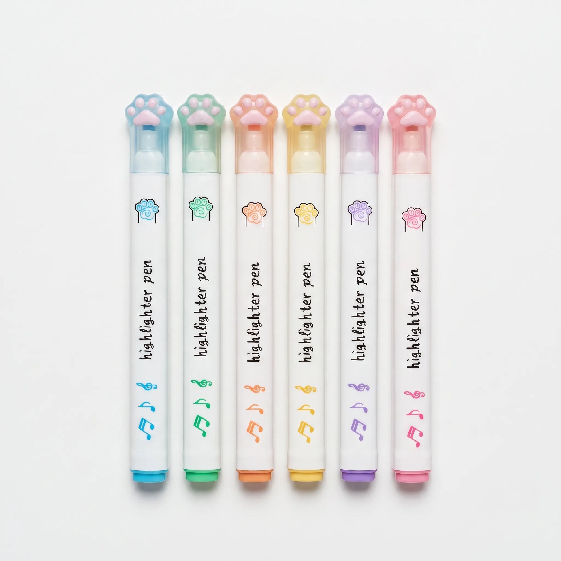 Cat Paw Pastel Highlighter Set - Pawsima