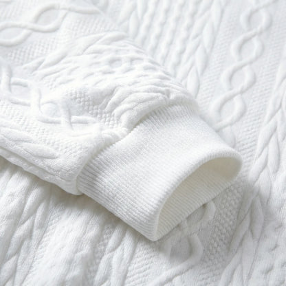 Chunky Cable Knit Pullover Sweater - Allison