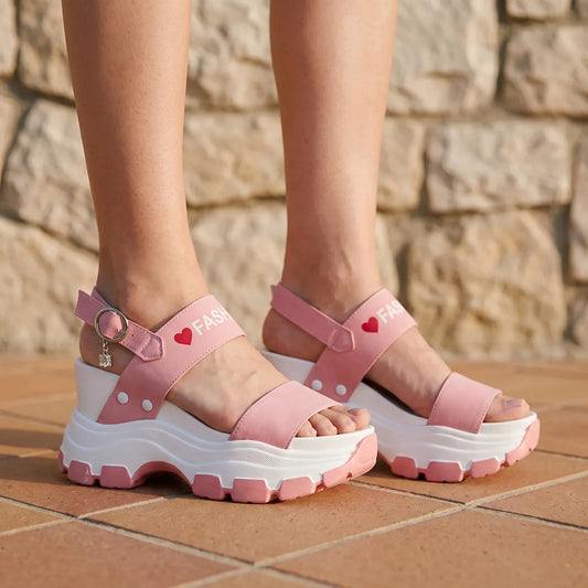 Chunky Sandalen Met Sleehak - Wendy