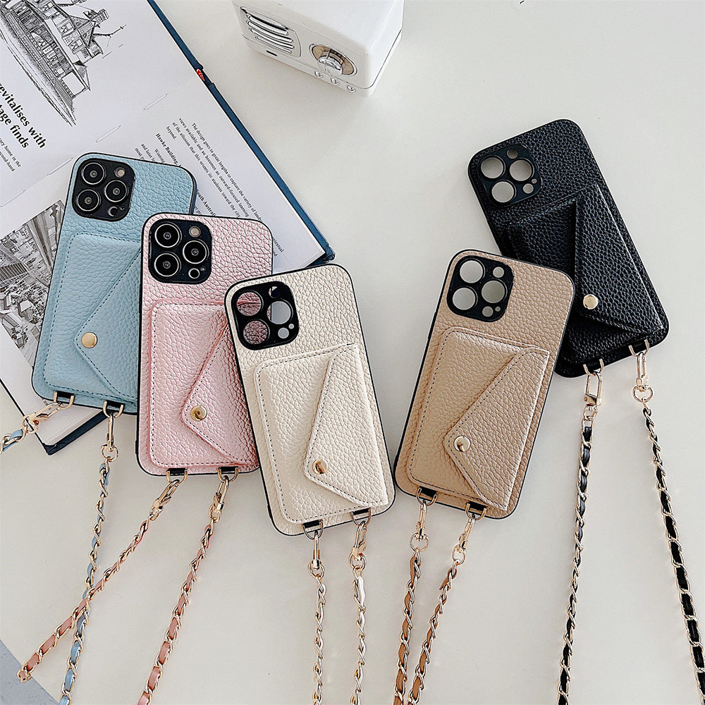 Functioneel iPhone Hoesje met Portemonnee - Celeste
