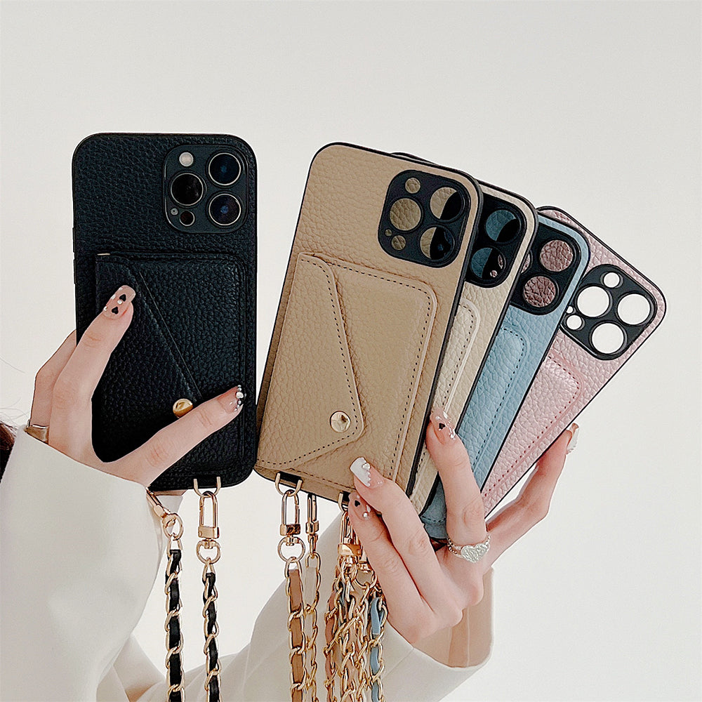 Functioneel iPhone Hoesje met Portemonnee - Celeste