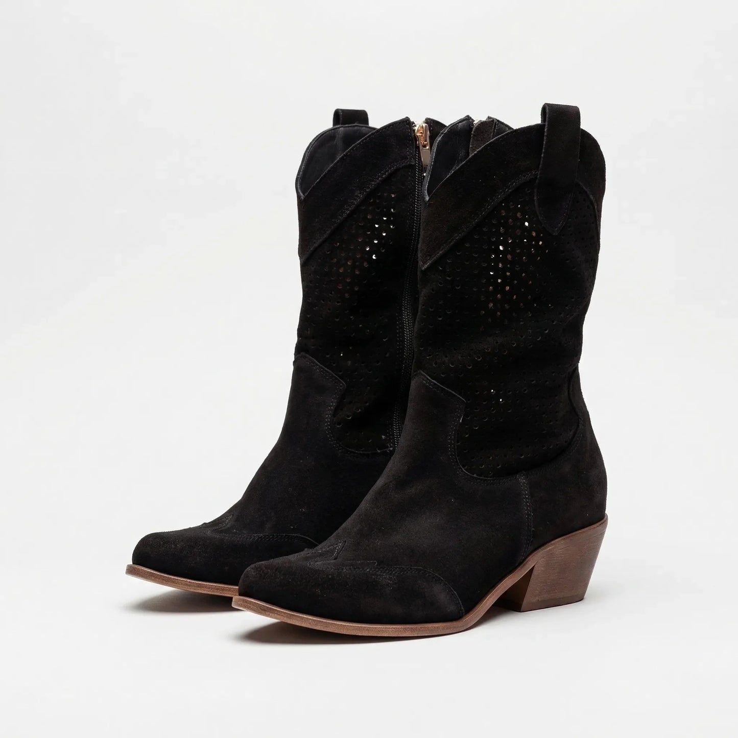 Classic Zip-Up Mid-Calf Fashion Boots - Patricia