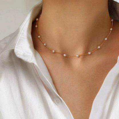 Gouden Parelketting - Marilena