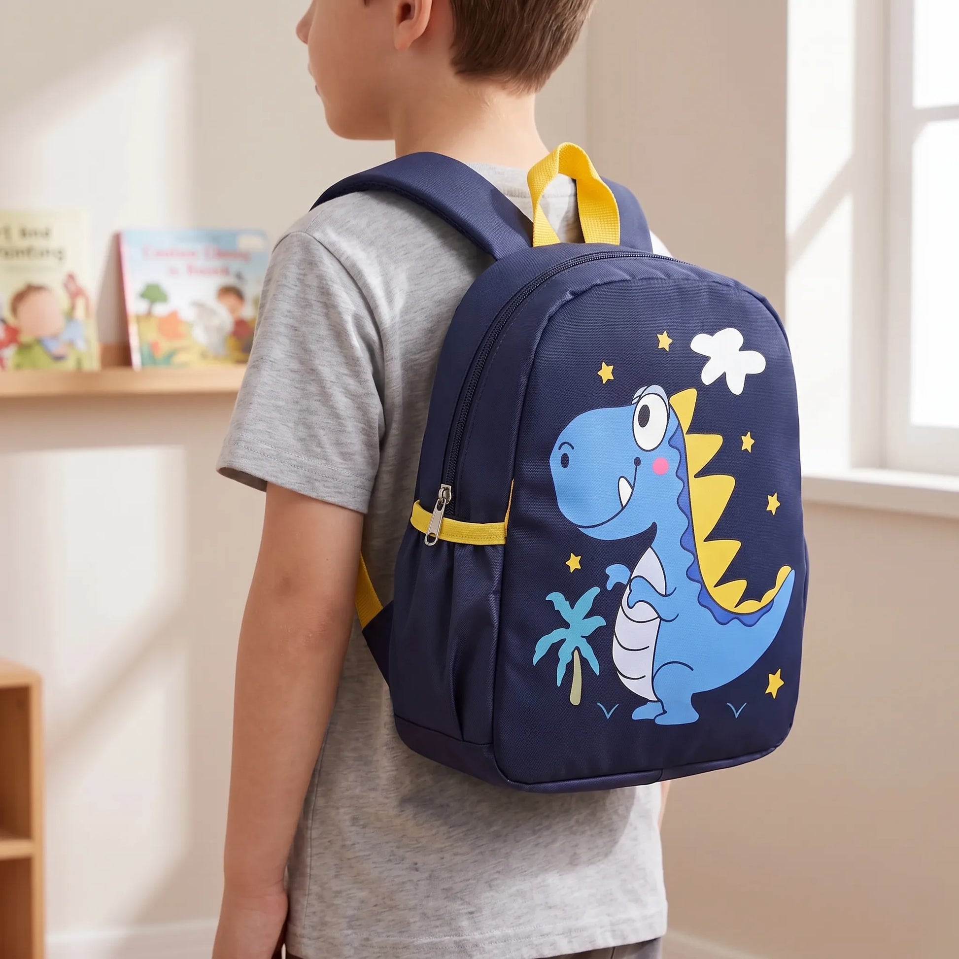 Colourful Cartoon Dinosaur School Bag - Zaurion