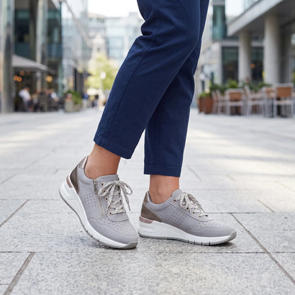 Comfortabele dames wandelsneakers met dempende zool en voetbed