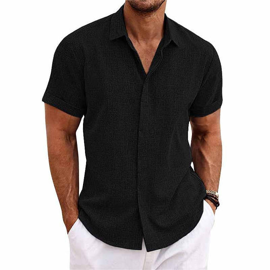 Linnen Heren Overhemd met Retro Look – Vintaro
