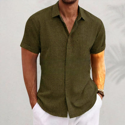 Linnen Heren Overhemd met Retro Look – Vintaro