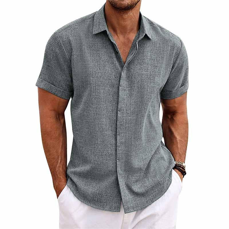 Linnen Heren Overhemd met Retro Look – Vintaro