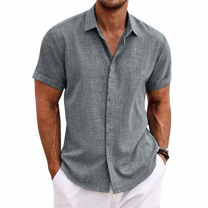 Linnen Heren Overhemd met Retro Look – Vintaro