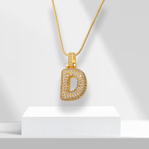 Bubble Letters Ketting met Hanger - LuxeLette