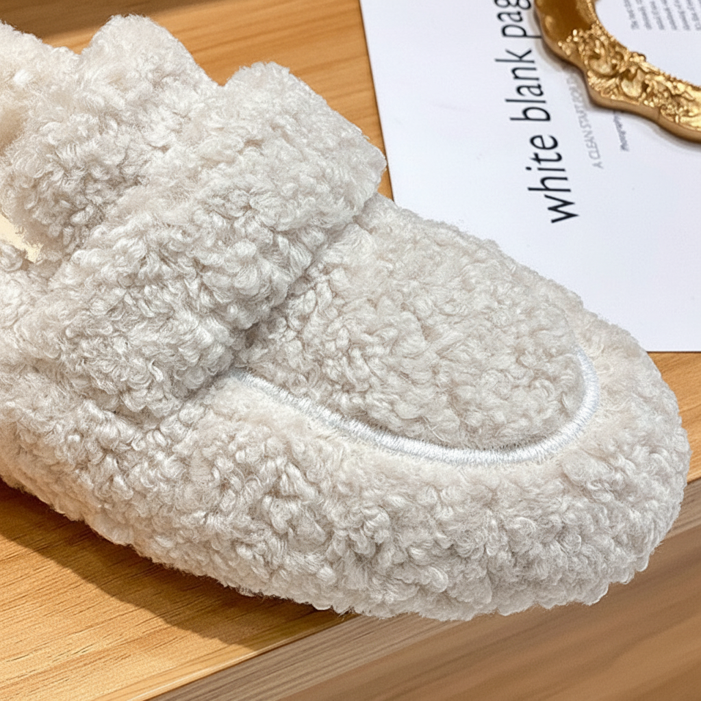 Damen Hausschuh Pantoffel Mit Fleece - FluffStep