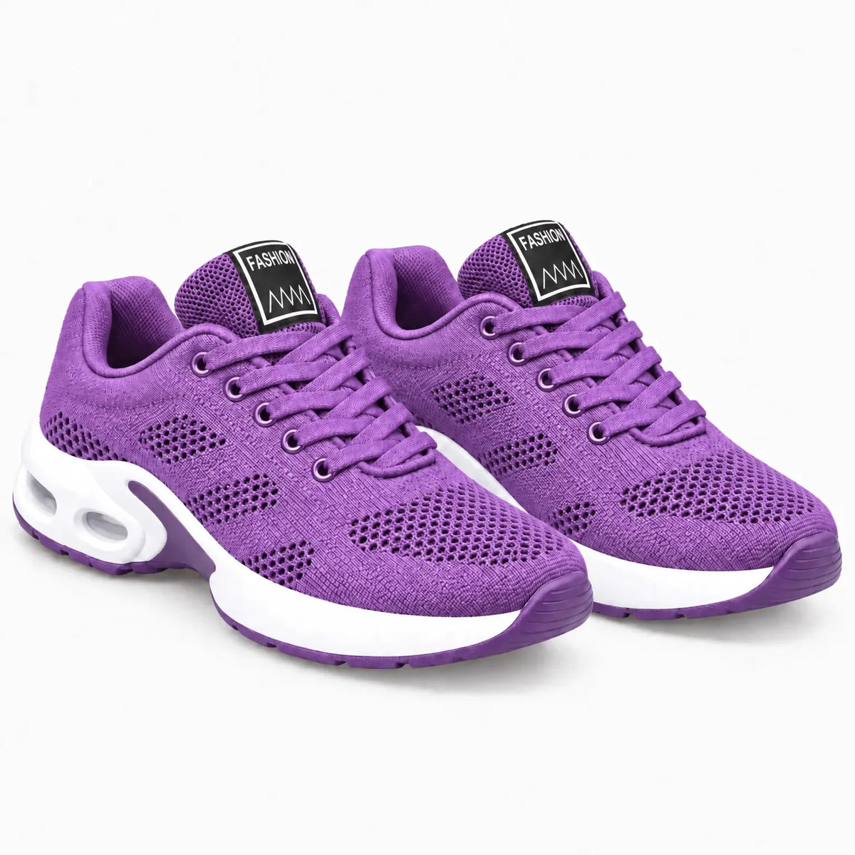 Dames Wandelsneakers Met Schokopvang Tijdens Lopen