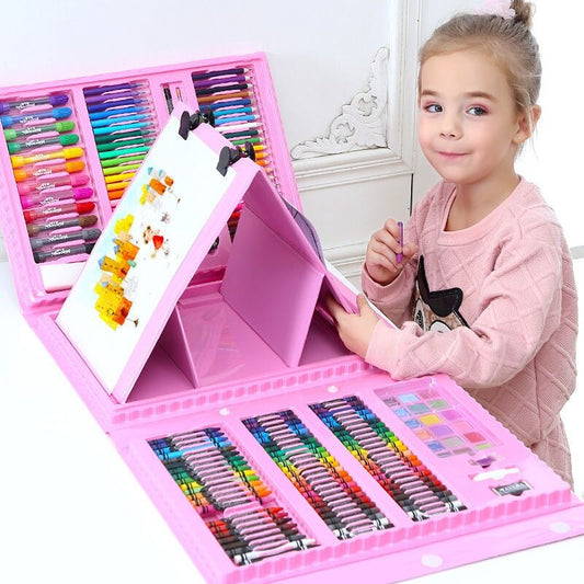 6-in-1 creatieve box met teken- en knutselmateriaal voor kinderen – compact en veelzijdig