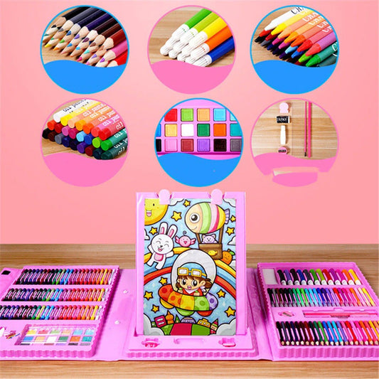 6-in-1 creatieve box met teken- en knutselmateriaal voor kinderen – compact en veelzijdig
