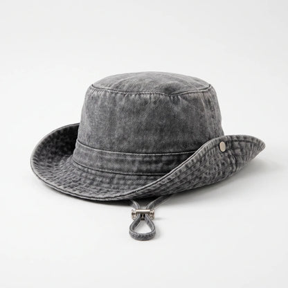 Denim hoed met brede rand - Peaknox
