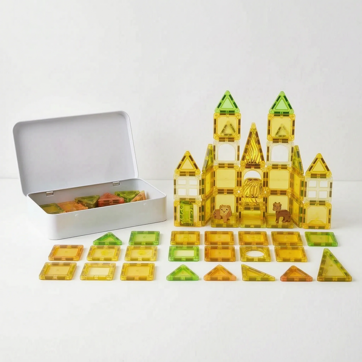 Doorschijnende Mini Magnetische Bouwtegels - BuildaTile