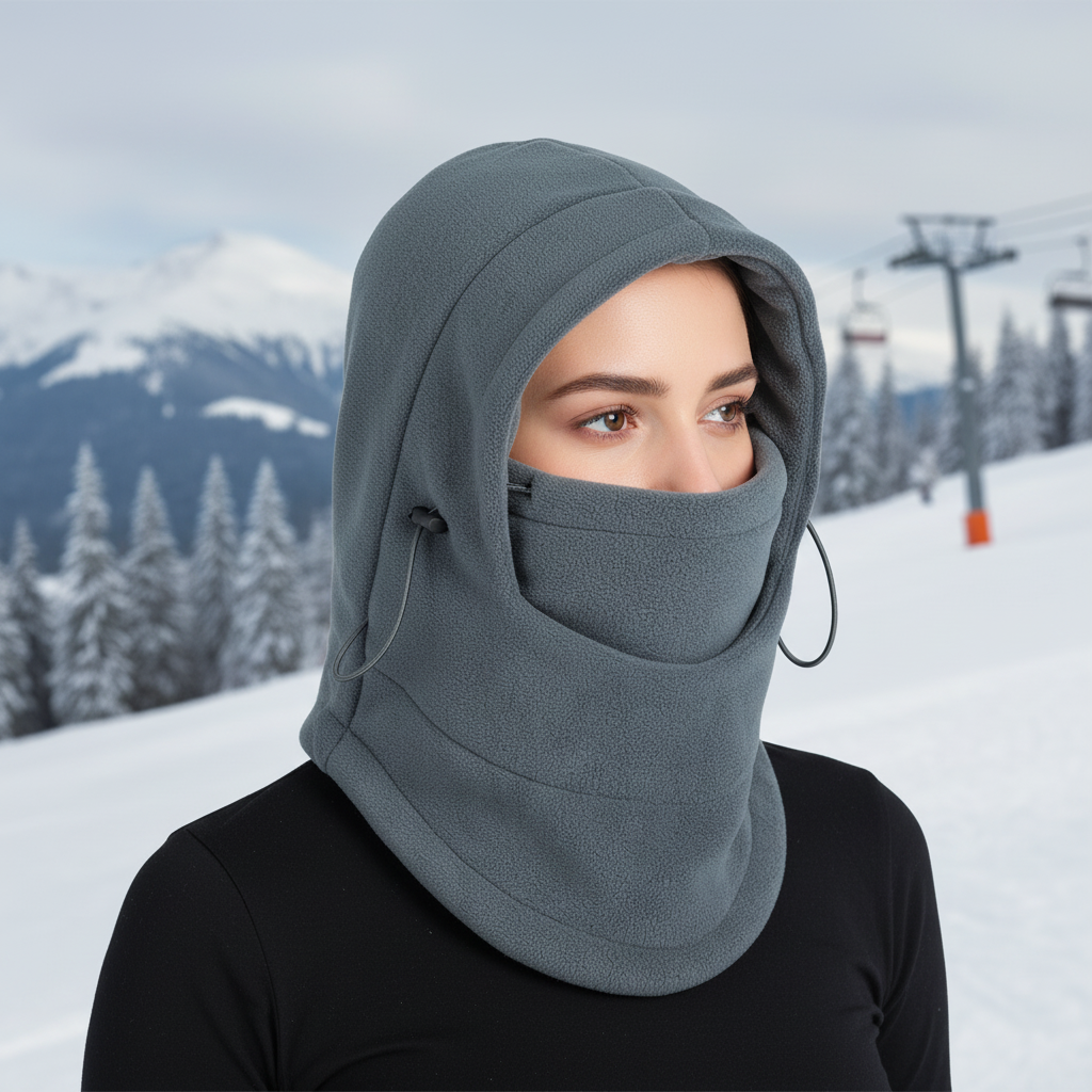Dreifachfunktion Fleece Haube Mit Gesichtsmaske - HeatHood
